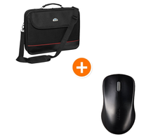 Bundle Pedea Tasche Trendline 17,3" + Rapoo Maus "1620" Notebooktasche bis 17,3", Kabellose Maus mit 2,4 GHz Verbindung