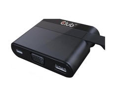 Club 3D CSV-1532 USB-C – VGA + USB-C + USB adapteris juodas (CSV-1532)