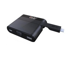 Club 3D CSV-1532 USB-C – VGA + USB-C + USB adapteris juodas (CSV-1532)