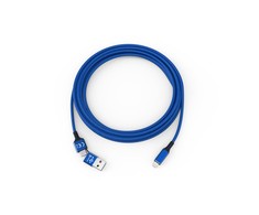 SMRTER Greitas didelės spartos duomenų kabelis, USB-C/USB-A – Lightning, kombinuotas kištukas, mėlynas