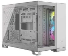 Corsair 2500X Link RGB Micro-ATX kompiuterio korpusas, Tempered Glass - baltos spalvos