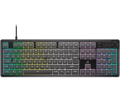 Corsair Gaming K55 Core RGB Klaviatūra žaidimams, Full-Size (100%), Rubber Dome pilka, ISO (DE)
