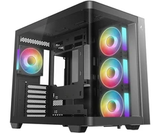 DeepCool CG530U 4F ATX Panoramaglas 4x ARGB juodas