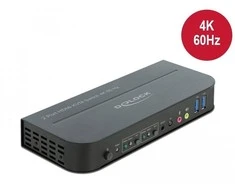 Delock HDMI KVM jungiklis 4K 60 Hz su USB 3.0 ir garsu