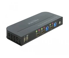 Delock HDMI KVM jungiklis 4K 60 Hz su USB 3.0 ir garsu