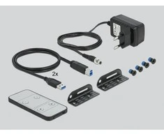 Delock HDMI KVM jungiklis 4K 60 Hz su USB 3.0 ir garsu