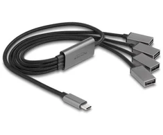 Delock 4 Port USB 2.0 Kabelis-Hub mit USB Type-C™ Anschluss 60 cm