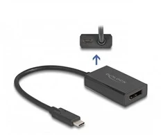 Delock Adapteris DisplayPort Buchse zu USB Type-C™ Stecker - (DP Alt Mode) 4K mit PD 85 W
