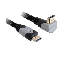 Delock kabelis HDMI A kištukas > HDMI A kištukas kampinis 4K 1 m