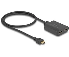 Delock HDMI skirstytuvas nuo 1 x HDMI įvesties iki 2 x HDMI išvesties 4K 60 Hz – su mažinimo funkcija