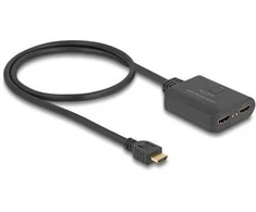 Delock HDMI skirstytuvas nuo 1 x HDMI įvesties iki 2 x HDMI išvesties 4K 60 Hz – su mažinimo funkcija