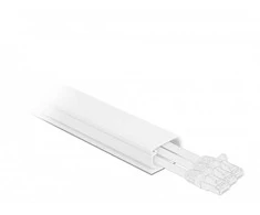 Tvarkyklės Delock DELOCK kabelių kanalas su dangteliu lipnus 35x20mm L 1m baltas