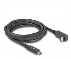 Delock USB 3.2 Gen 1 Kabelis, USB-C Stecker > USB-C Stecker (juodas, 2 Meter, PD 3.0, Laden mit bis zu 60 Watt)