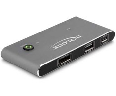 Delock USB-C™ KVM Switch zu DisplayPort 8K 30 Hz mit USB 2.0