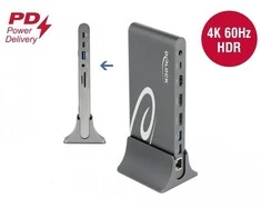 „Delock USB Type-C™ DP 1.4“ prijungimo stoties trigubas 4K ekranas –