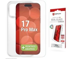 Apple iPhone 17 Pro Max tikro ekrano stiklas + dėklas, pagamintas „Displex“, skaidrus