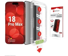 Apple iPhone 18 Pro Max privatumo ekrano stiklas Full Cover MM, kurį sukūrė Displex, juodas