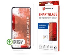 Displex išmanusis stiklas (9H), skirtas „Samsung Galaxy A54 5G“, tvirtinimo lipdukas, nedūžtantis, „Samsung“, „Galaxy A54 5G“, sausas klijavimas, atsparus smūgiams, atsparus įbrėžimams, atsparus dulkėms, permatomas, 1 vnt.