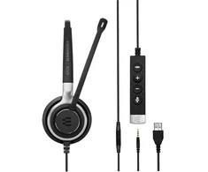 EPOS Sennheiser Ausinės Impact SC 635 USB-A 3,5mm USBA 3,5mm mono juodas sidabrinis (1000643)