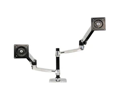 Laikiklis Ergotron - LX Dual Stacking Arm - poliruotas aliuminis