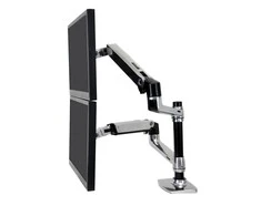 Laikiklis Ergotron - LX Dual Stacking Arm - poliruotas aliuminis