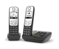 Gigaset A690A Duo belaidis telefonas su atsakikliu - juodas