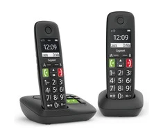 Gigaset E290A Duo Analog/DECT telephone Caller ID Juodas