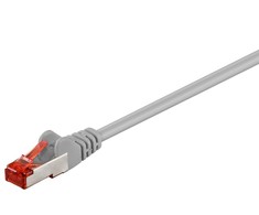 Goobay 0,25 m CAT 6 pataisų kabelis, S/FTP (PiMF), pilkas
