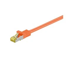 Goobay Wentronic goobay - Komutacinis kabelis - RJ-45 (M) to RJ-45 (M) - 50cm - SFTP, PiMF -Cat.7 Raw Cable - Shaped - Oranžinis (91579)