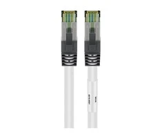 Goobay Goobay CAT 8.1 pleistras kabelis, S / FTP (PiMF), baltas, 0,5 m - LSZH be halogenų, varinis AWG 24 (55123)