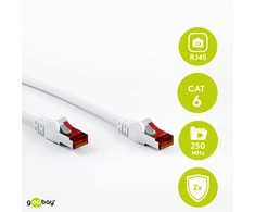 Goobay CAT 6 patch kabelis S/FTP (PiMF), mėlynas, 10 m, Cat6, S/FTP (S-STP), RJ-45, RJ-45, mėlynas