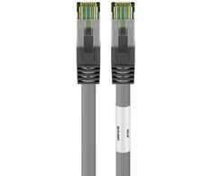 Goobay RJ45 pataisinis kabelis (CAT 6A, 500 MHz) su neapdorotu CAT 8.1 S/FTP kabeliu, - Kabelio ilgis 20 m