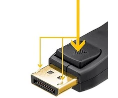 Goobay 51961 DisplayPort/DVI-D adapterio laidas 1.2, padengtas auksiniu sluoksniu, 2m | Goobay | DP į DVI-D