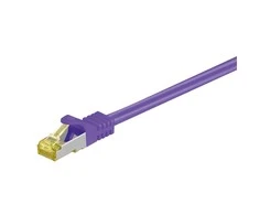 Goobay RJ45 pataisomasis kabelis, CAT 6A S/FTP (PiMF), 500 MHz su CAT 7 neapdorotais kabeliais, violetinė – laido ilgis 3 m