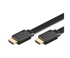 Goobay 3m didelės spartos HDMI plokščias kabelis su eternetu [4K (2160p), paauksuoti kontaktai, ARC]