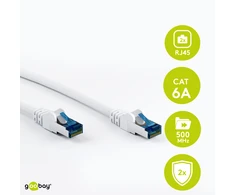 Goobay Wentronic goobay - Patch- Kabelis - RJ-45 (M) iki RJ-45 (M) - 5,0 m - SFTP, PiMF - Cat.7 RohCable - be halogenų, formos - geltonas (91620)