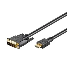 Kabelis DVI-D (18+1) Single Link - HDMI Goobay 5m