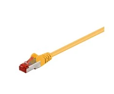 Goobay 7,5 m CAT 6 pataisų kabelis, S/FTP (PiMF), geltonas