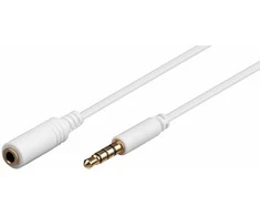 Goobay ausinės ir garso ilgintuvas 3,5 mm, 1 m baltas