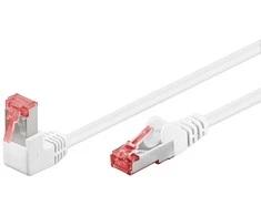 Goobay CAT 6 pataisinis kabelis 1x 90° kampu, S/FTP (PiMF), baltas, 5m