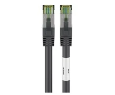 Goobay CAT8.1 S / FTP (PiMF) tinklo kabelis, 0,5 m, juodas
