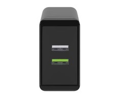 Goobay dvigubas USB greitas įkroviklis USB/QC3.0 (28W) juodas