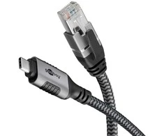„Goobay“ USB C tipo 3.1 tinklo kabelis - RJ45 FTP cat.6 - 1.5 m