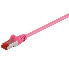 „Goobay“ 2 m CAT 6 jungiamasis kabelis, S/FTP (PiMF), rausvai raudonas