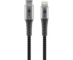 Goobay Lightning USB-C įkrovimo ir sinchronizavimo laidas, 0,5 m