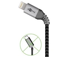 Goobay Lightning USB-C įkrovimo ir sinchronizavimo laidas, 2m