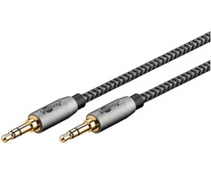 Kabelis audio Jack 3.5mm x2 Goobay Plus TEXTIL 3m