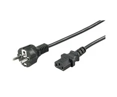 Goobay F tipas, CEE 7/7 - C13 maitinimo laidas, 3 m, juodas