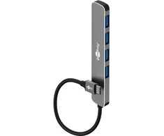 Goobay Plonas 4 prievadų USB šakotuvas, USB-C™ į USB-A, 5 Gbps