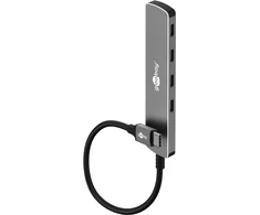 Goobay Plonas 4 prievadų USB šakotuvas, USB-C™ į USB-C™, 5 Gbps